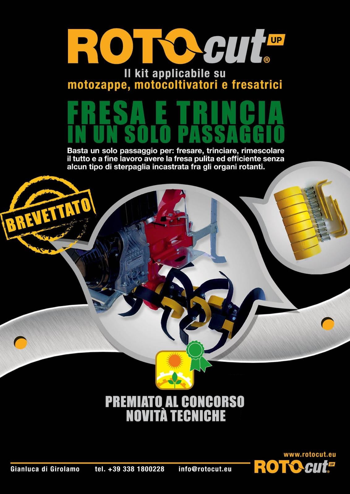 KIT MOTOZAPPA CON ZAPPETTE FORO 10MM