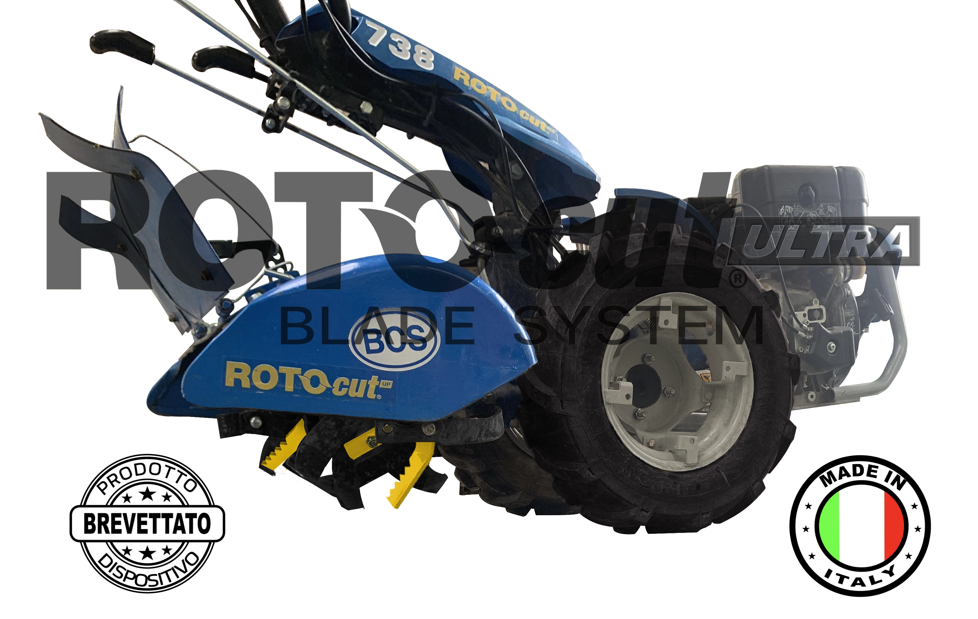KIT ROTOCUT ULTRA PER MOTOCOLTIVATORE  CON ZAPPETTE FORO 10mm