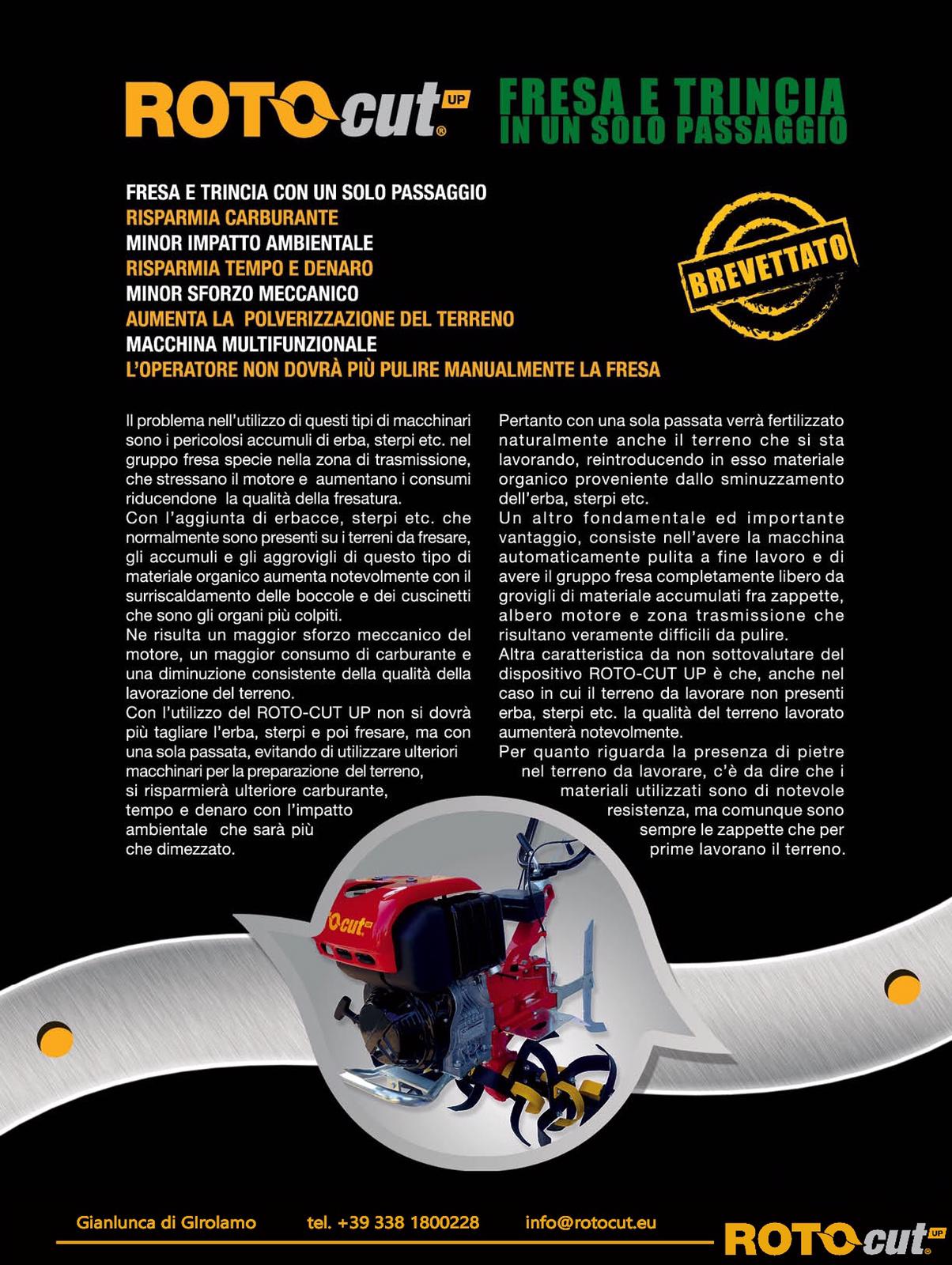 KIT MOTOZAPPA CON ZAPPETTE FORO 8MM
