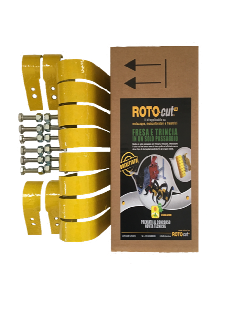 KIT MOTOCOLTIVATORE CON ZAPPETTE FORO 8MM